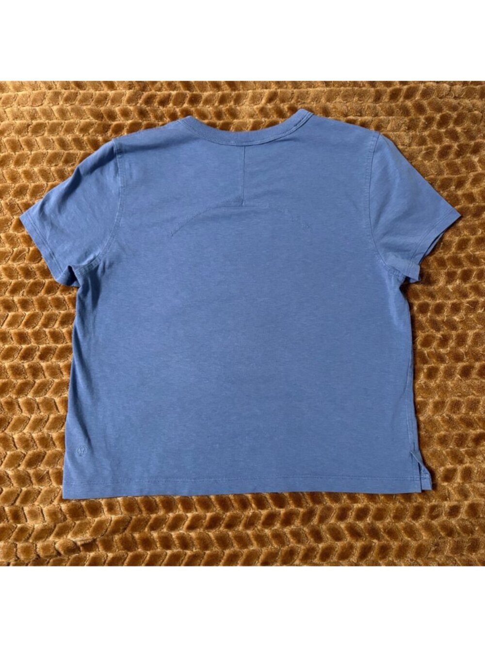 EXCELLENT Lululemon Classic-Fit Cotton-Blend T-Shirt Water Blue Short Sleeve S/4 - Picture 4 of 9